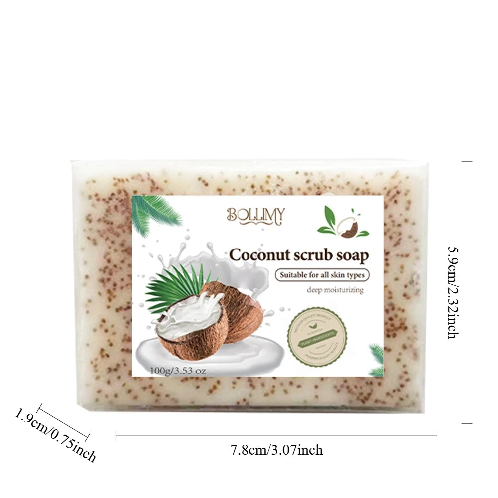 Coconut Particle Soap – Moisturizing & Gentle Cleansing Bar Moisturizing Soap Bar QXL