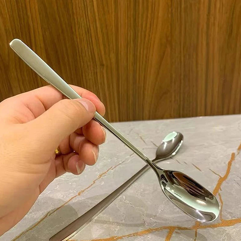304 Stainless Steel Long Handle Stirring Spoon | Coffee & Tea Kitchen Stirring Spoon QXL Default Title