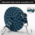 3cm Elastic Cargo Tie Down Strap with Metal Hooks 1–5M Elastic Cargo Strap QXL Blue 5M