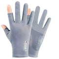 Women's UPF Sun Protection Gloves | Touchscreen & Non-Slip Sun Protection Gloves QXL Gray