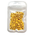 100-Pack 3D Sunflower Daisy Nail Rhinestones 6×6mm DIY Decor Nail Art Rhinestones QXL Yellow