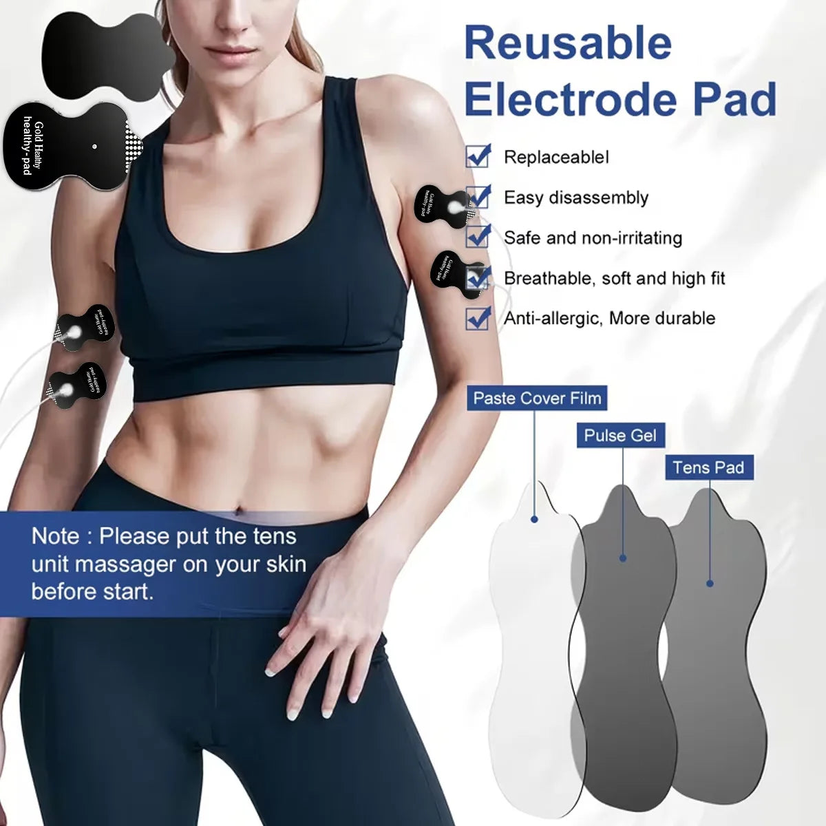 EMS & TENS Muscle Stimulator | 8 Modes, 15 Intensities Muscle Stimulator QXL