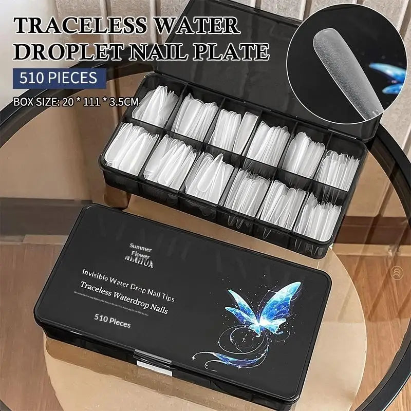 240/510PCS Frosted Stiletto False Nail Tips | Full Cover Press On False Nail Tips QXL A1