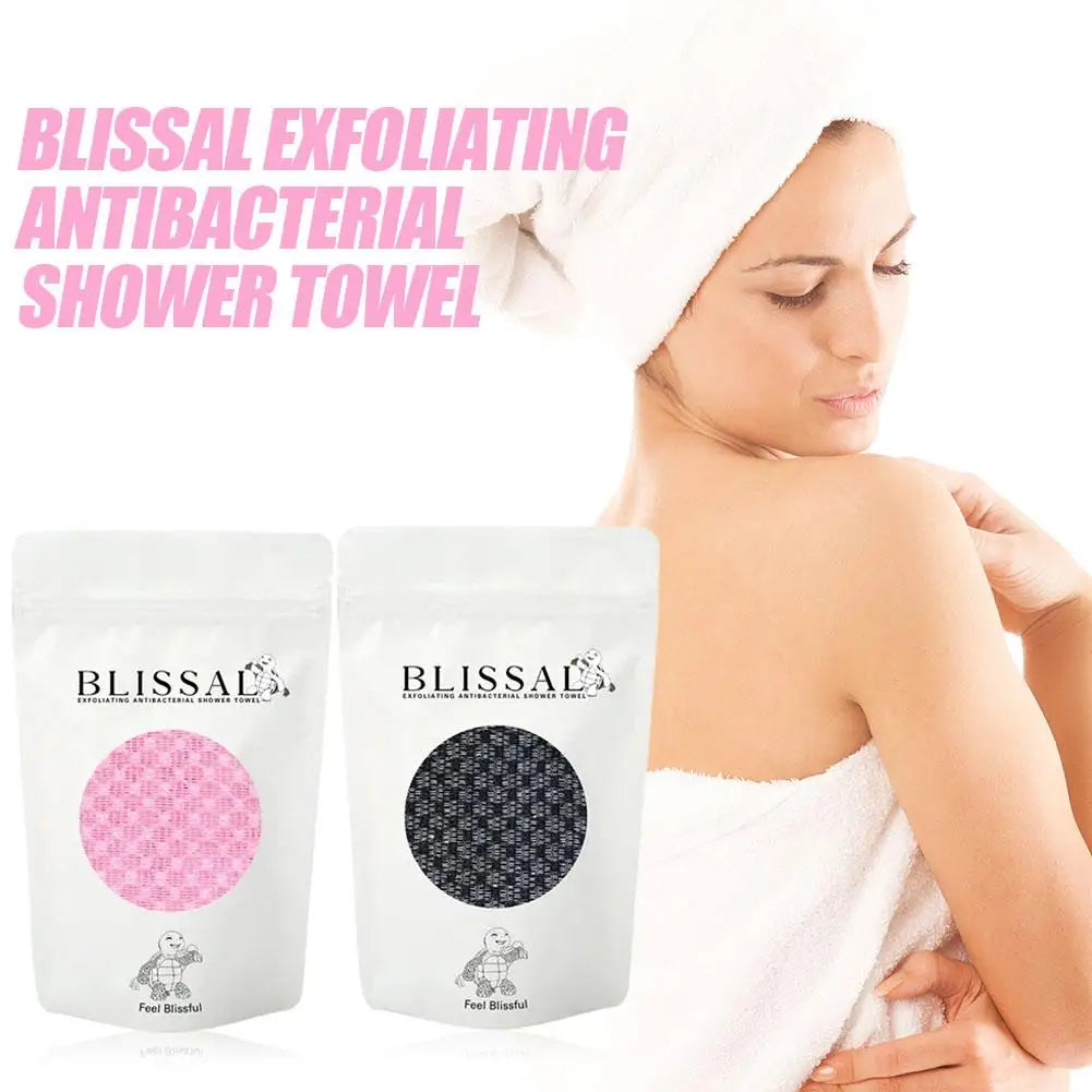 Dual-Sided Exfoliating Back Scrub Towel | Unisex Bath Strap Exfoliating Bath Towel QXL