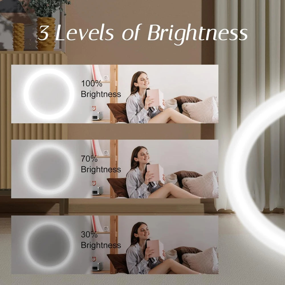 LED Compact Mirror 1X/3X Magnification | USB Rechargeable Pink LED Compact Mirror QXL