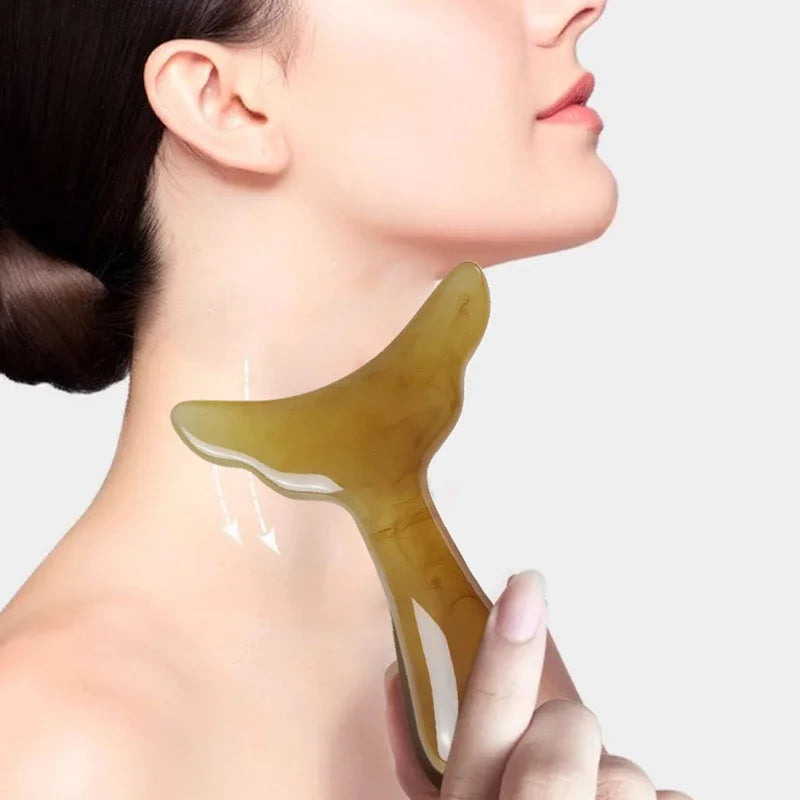 Resin Gua Sha Scraping Board | Neck, Shoulder & Face Massage Gua Sha Massage Tool QXL