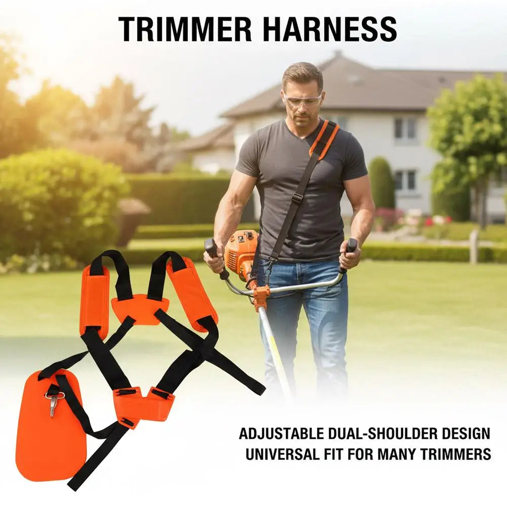 Double Shoulder Harness Strap for Brush Cutter & Grass Trimmer Garden Tool Harness QXL