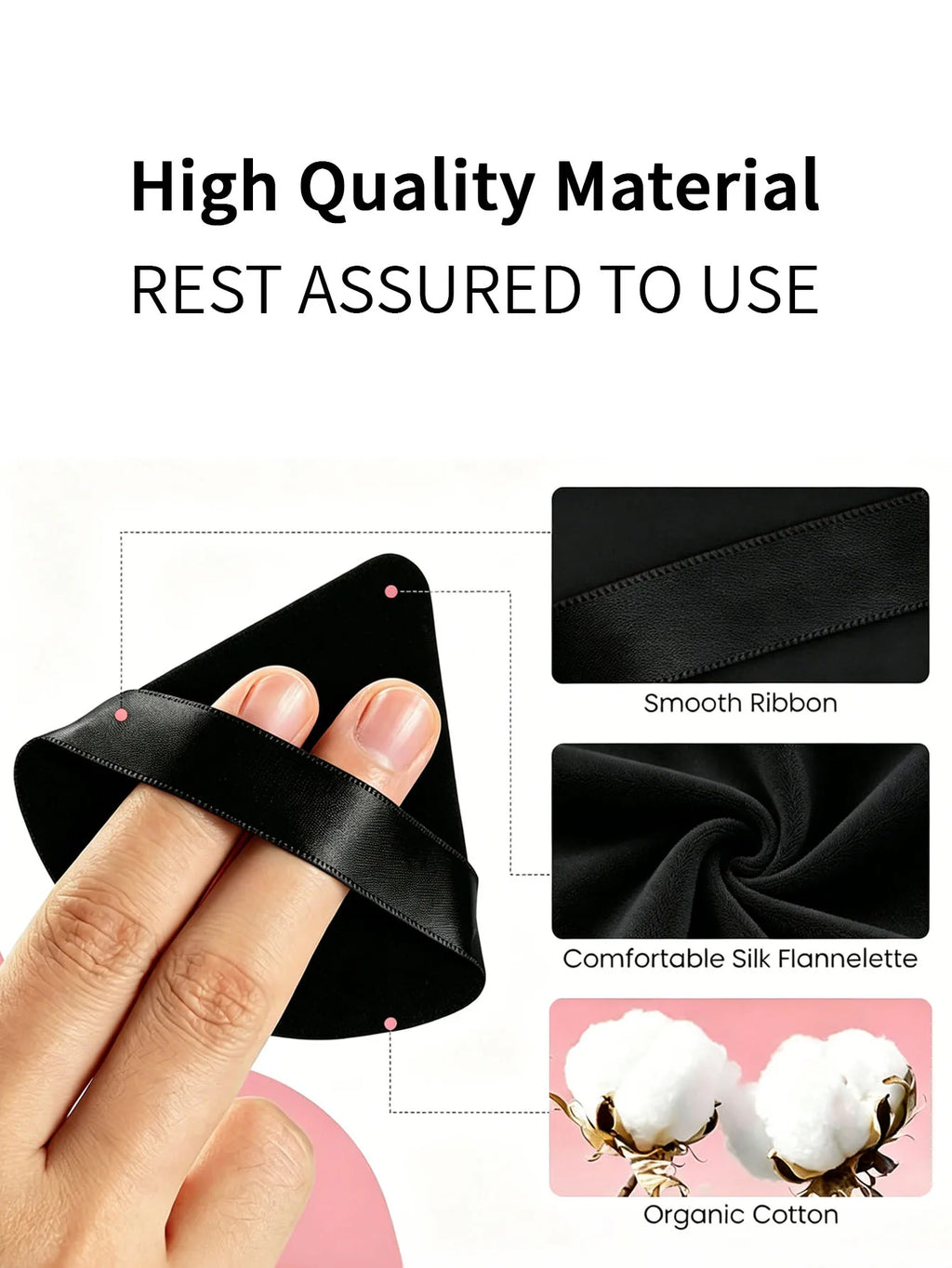 5-Pack Velvet Triangle Makeup Sponges & Powder Puffs Makeup Powder Puff QXL