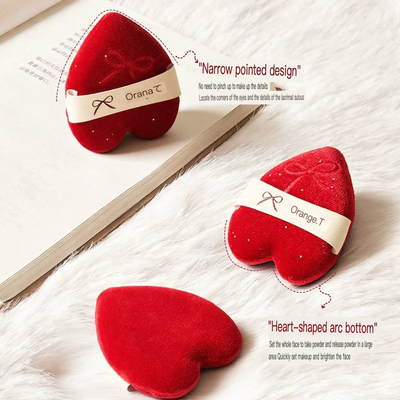 4-Pack Velvet Flocking Powder Puffs | Soft Short-Pile Sponge Powder Puff Set QXL