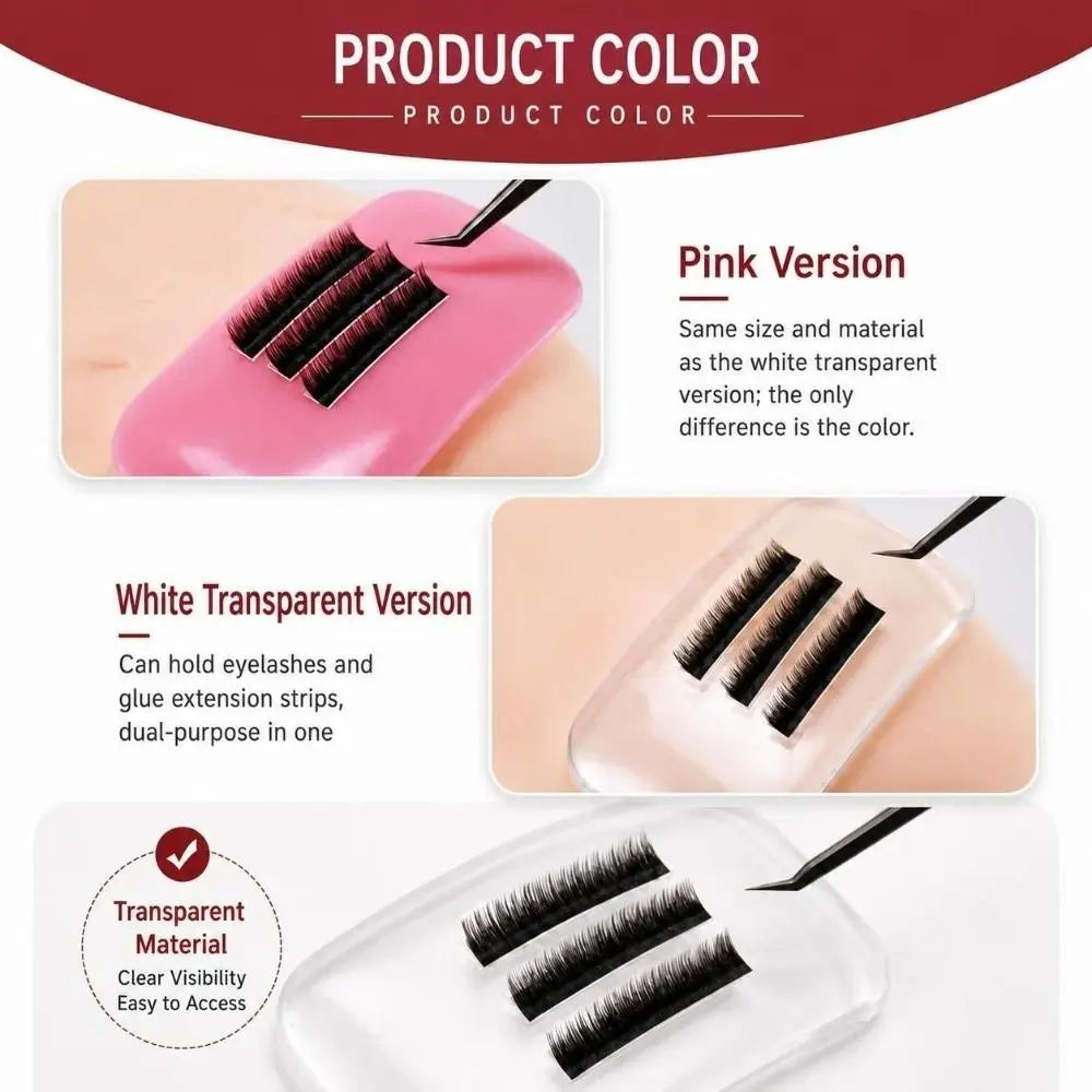 Silicone Lash Tray Holder | Transparent Forehead Pad for Extensions Lash Extension Tool QXL