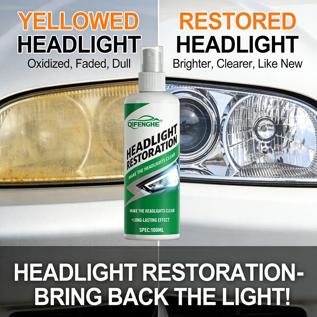 Auto Headlight Restoration Spray 100ml | Clear Coat Restorer Headlight Restoration Spray QXL