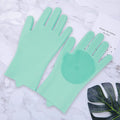 Silicone Pet Bathing Gloves | Dog & Cat Massage Cleaning Pet Grooming Gloves QXL Mint green 1pair
