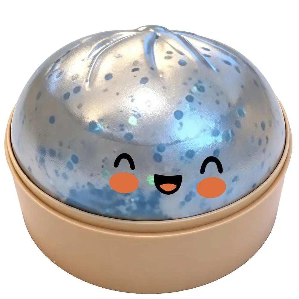 Glitter Squishy Steamed Bun Slow-Rise Squeeze Sensory Toy Squishy Sensory Toy QXL Translucent blue