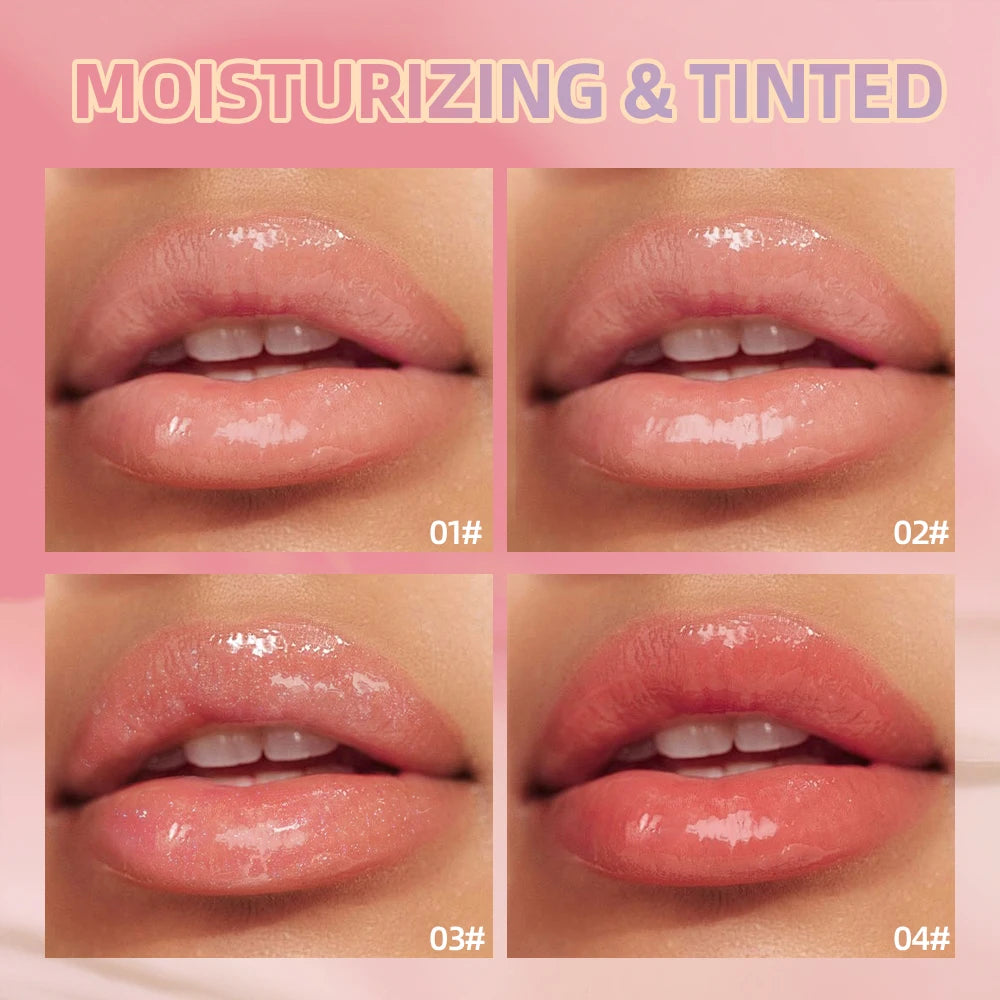 QIBEST 4-Color Moisturizing Lip Balm Kit | Nourishing Lip Stain Tinted Lip Balm Set QXL