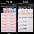 4-Sheet Reusable Eyebrow Stencils & Brow Shaping Tool Set Eyebrow Stencil Set QXL No.1 With Card