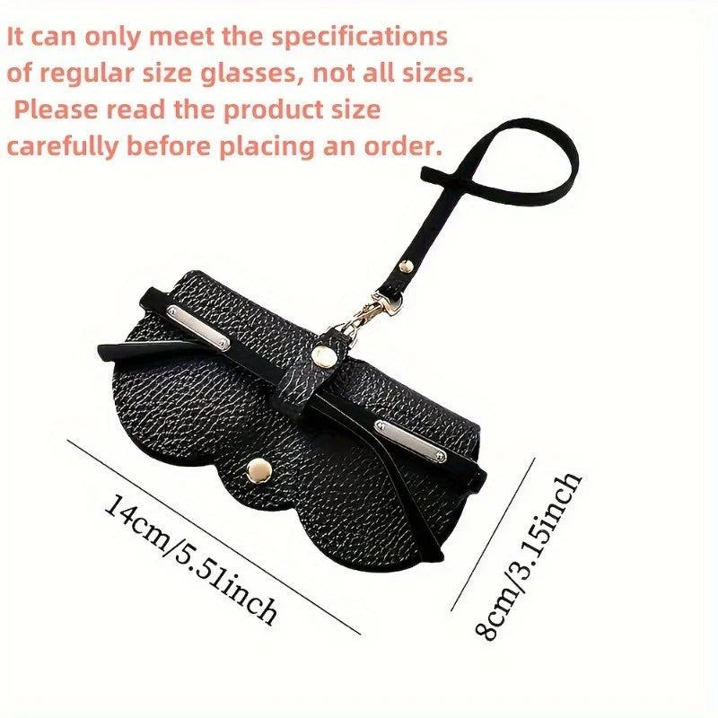 PU Leather Glasses Pouch | Retro Sunglasses Clip Case Eyewear Storage Case QXL