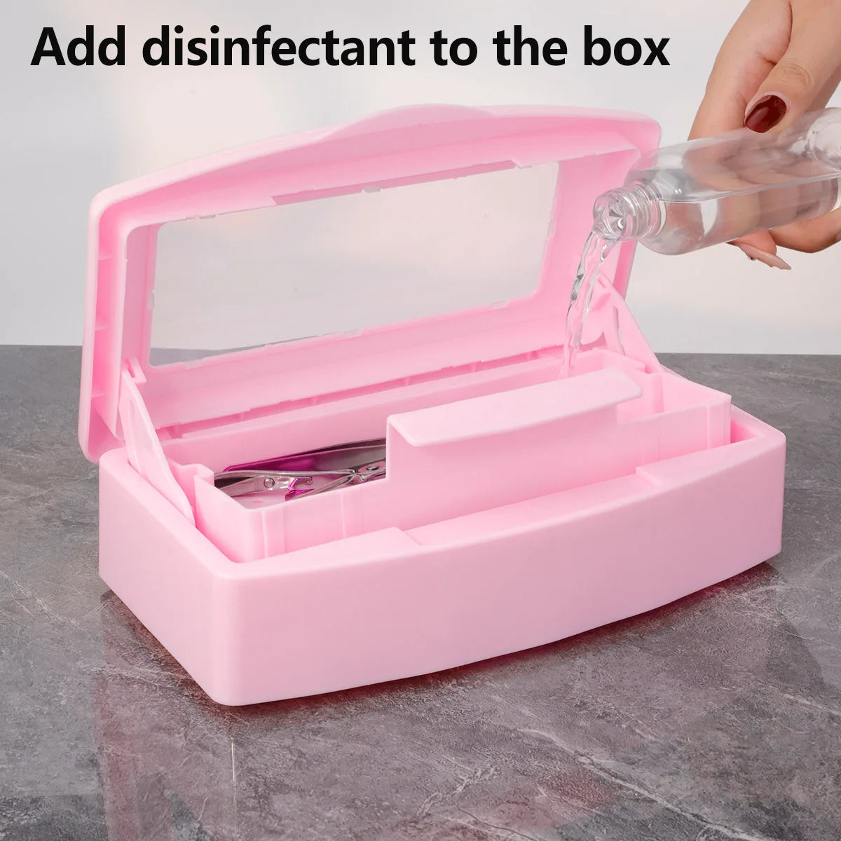 Nail Tool Sterilization Box | Alcohol Soaking & Cleaning Case Nail Tool Sterilization Box QXL