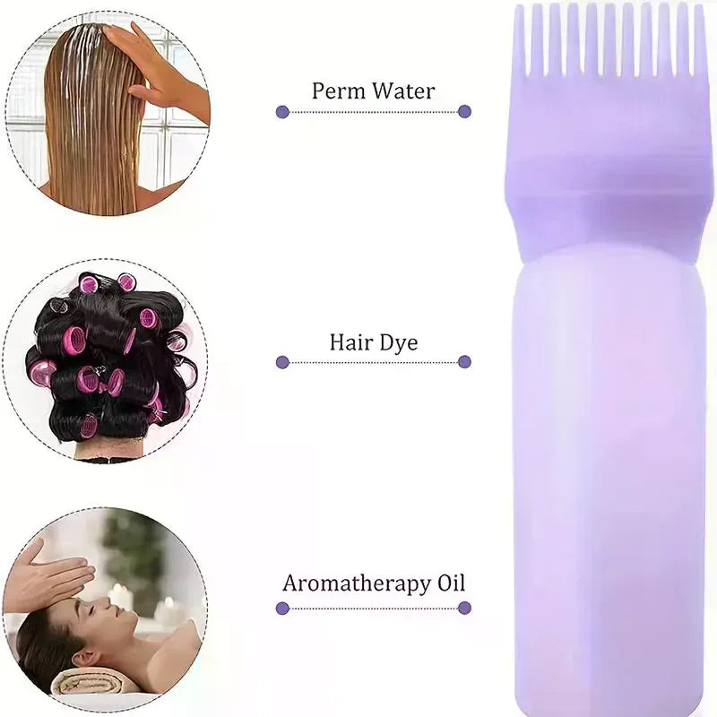 120ml Hair Dye Applicator Bottle with Brush | Salon Coloring Hair Dye Applicator Bottle QXL