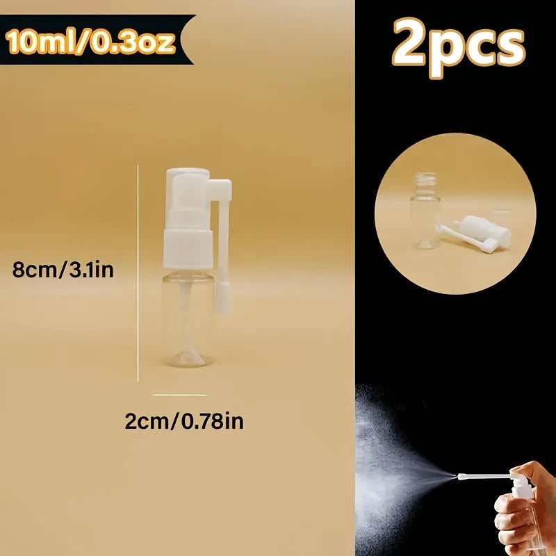 2-Pack Refillable Nasal Spray Bottles – Rotatable Nozzle Atomizer Refillable Spray Bottle QXL 2pcs 10ml Plastic