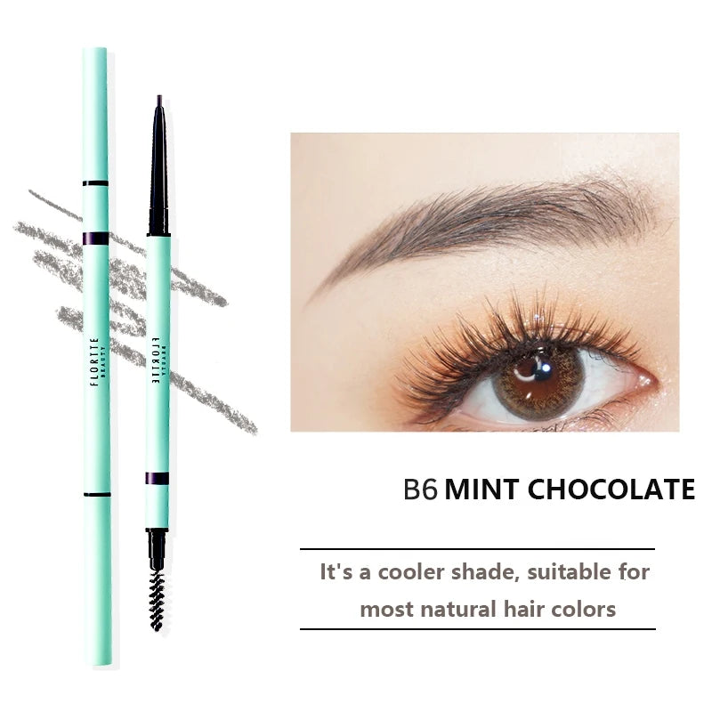 Flortte Superfine Double-Head Eyebrow Pencil | Waterproof Eyebrow Pencil QXL B6
