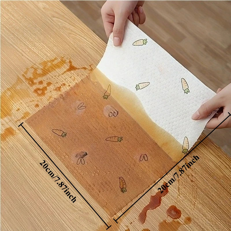 50-Sheet Reusable Microfiber Kitchen Cleaning Cloths Roll Kitchen Cleaning Cloth QXL