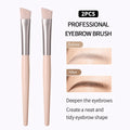 KOSSHOW 2-Pack Angled Eyebrow Brush Set – Define & Fill Brows Eyebrow Brush Set QXL YELLOW
