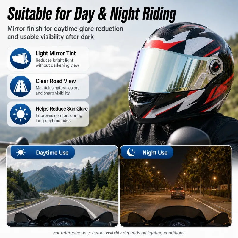 Motorcycle Helmet Visor Lens for FF300 FF358 FF396 | PC Shield Helmet Visor Lens QXL