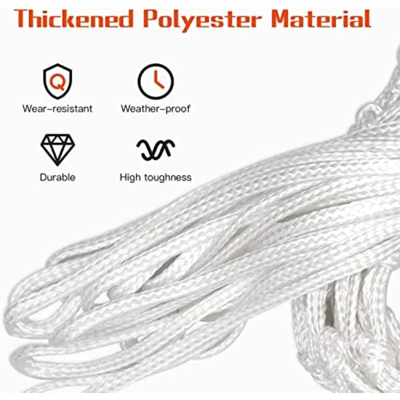 2-Pack Heavy-Duty Basketball Net Replacement – 12-Loop Hoop Basketball Net QXL