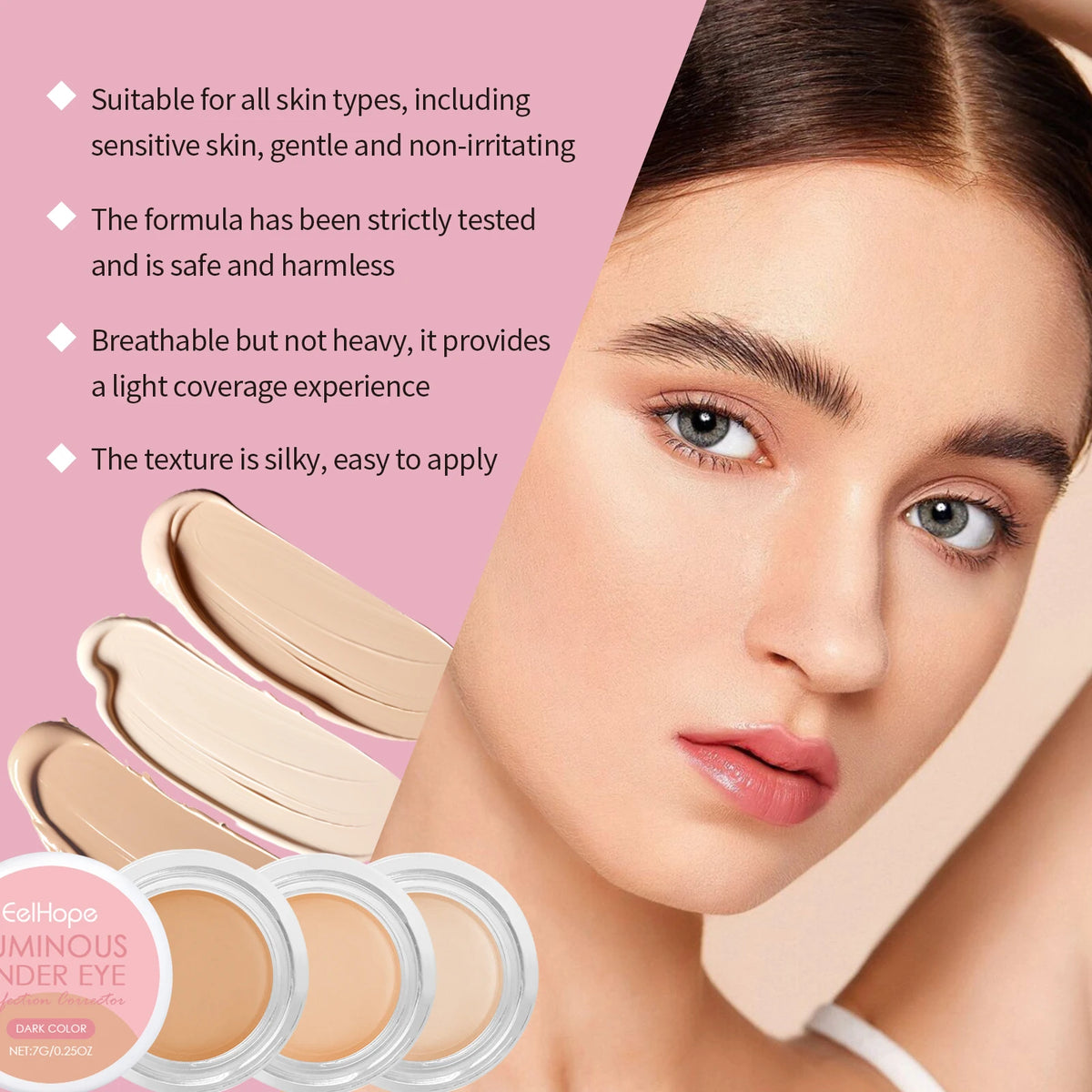 Eelhope Hydrating Liquid Concealer | Full Coverage Brightening Liquid Concealer QXL