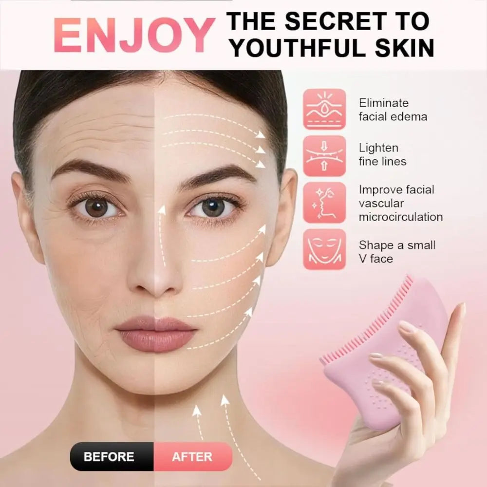 Silicone Face Massage Brush | Skin Sculpting Contouring Tool Facial Massage Brush QXL