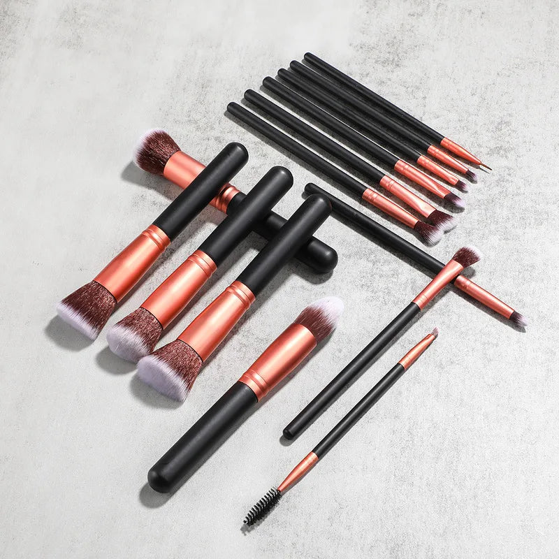 16-Piece Makeup Brush Set | Powder, Foundation & Eye Brushes Makeup Brush Set QXL