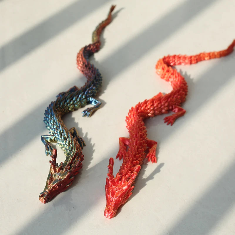 3D Printed Articulated Dragon Figurine 30–90cm | Collectible Dragon Figurine QXL