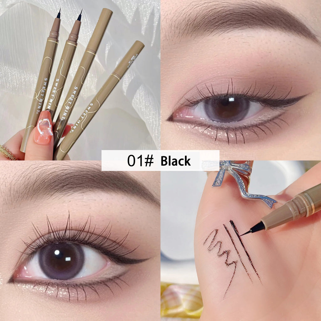 MAXFINE Ultra-Fine Waterproof Liquid Eyeliner Pen Liquid Eyeliner Pen QXL 01Black Full Size