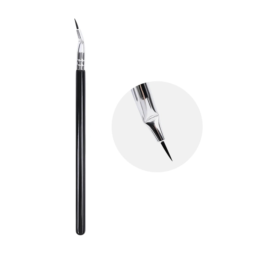 Ultra-Thin Sickle Eyeliner Brush | Oblique Angle Liner Tool Eyeliner Makeup Brush QXL 02