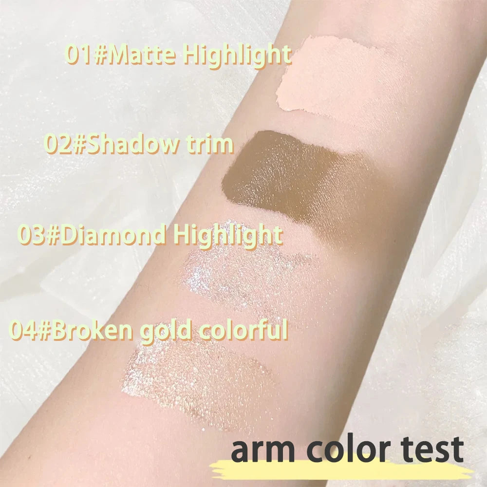 HISYI Highlighter Stick | Glitter Liquid Shadow & Concealer Highlighter Concealer Stick QXL