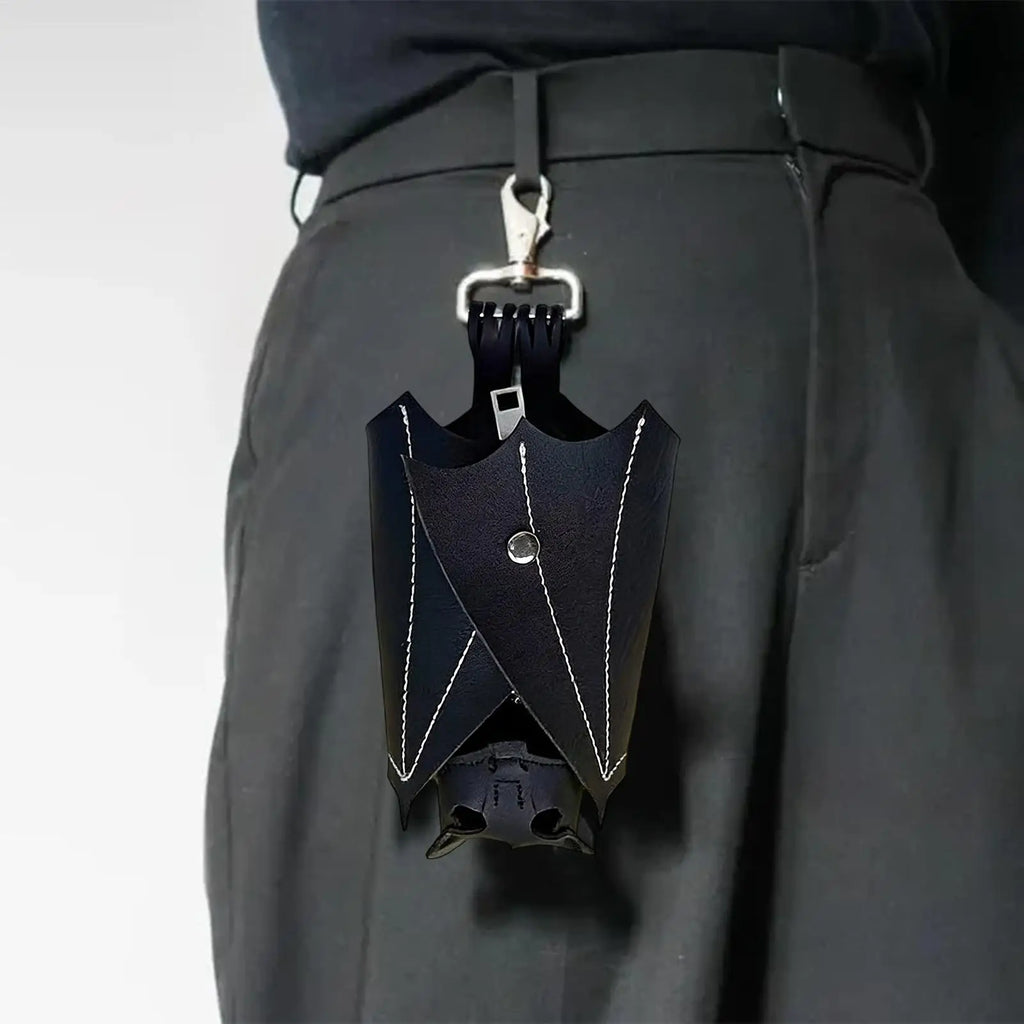 Gothic Bat Coin Purse PU Leather Keychain Wallet Foldable Wings Gothic Coin Purse QXL