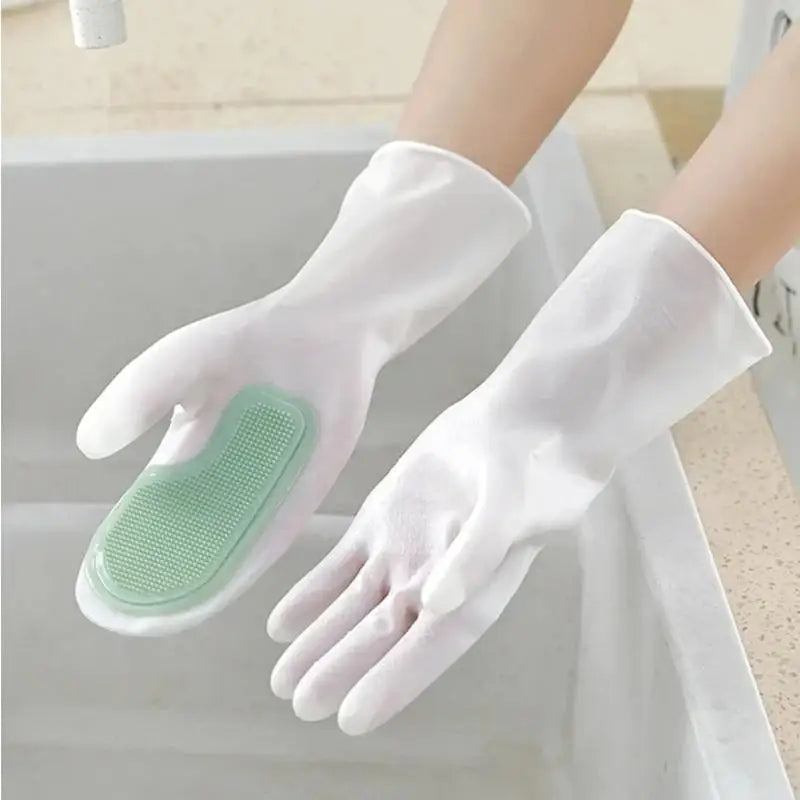 Waterproof Reusable Household Cleaning Gloves – 2 Pairs Household Cleaning Gloves QXL
