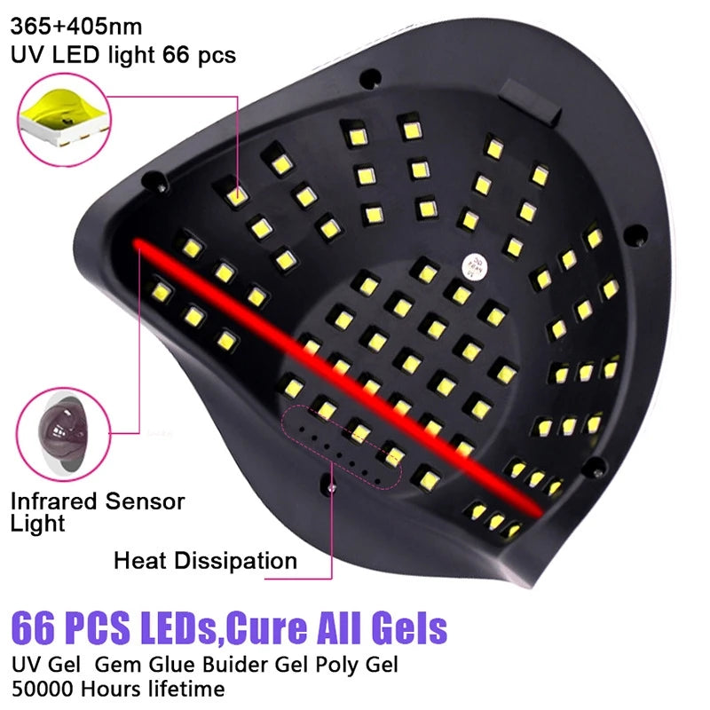 X11 MAX UV LED Nail Lamp | Large Space Smart Sensor Nail Dryer UV LED Nail Lamp QXL
