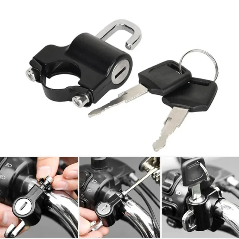 Motorcycle Helmet Lock | Handlebar Anti-Theft Security Mount Motorcycle Helmet Lock QXL