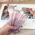 10-Pc Purple Gradient Makeup Brush Set – Powder, Foundation & Concealer Makeup Brush Set QXL 10pcs purple