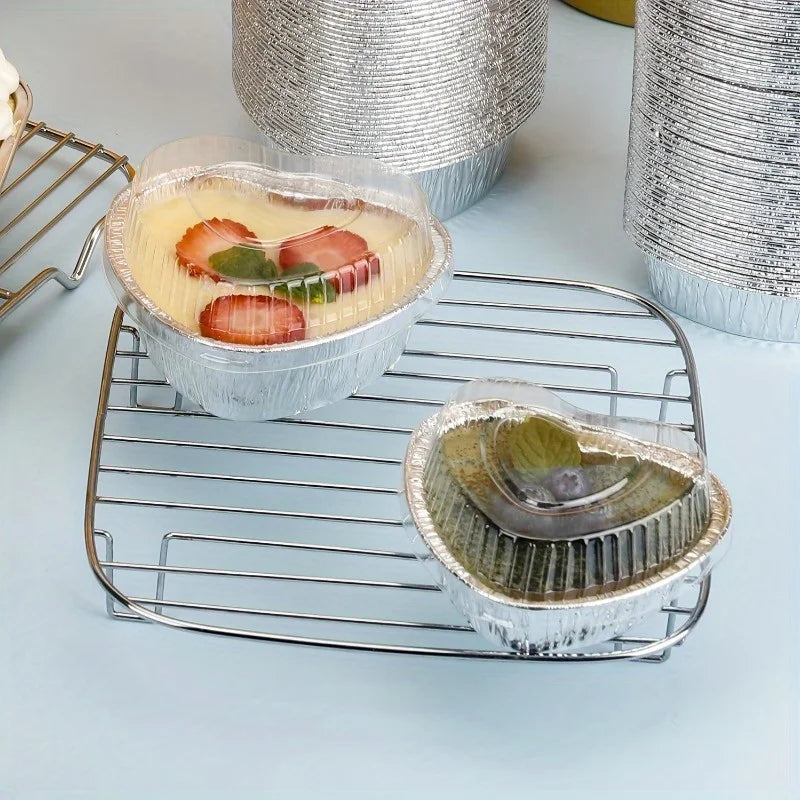 Large Aluminum Foil Baking Cups | Non-Stick Disposable Cupcake Disposable Baking Cups QXL