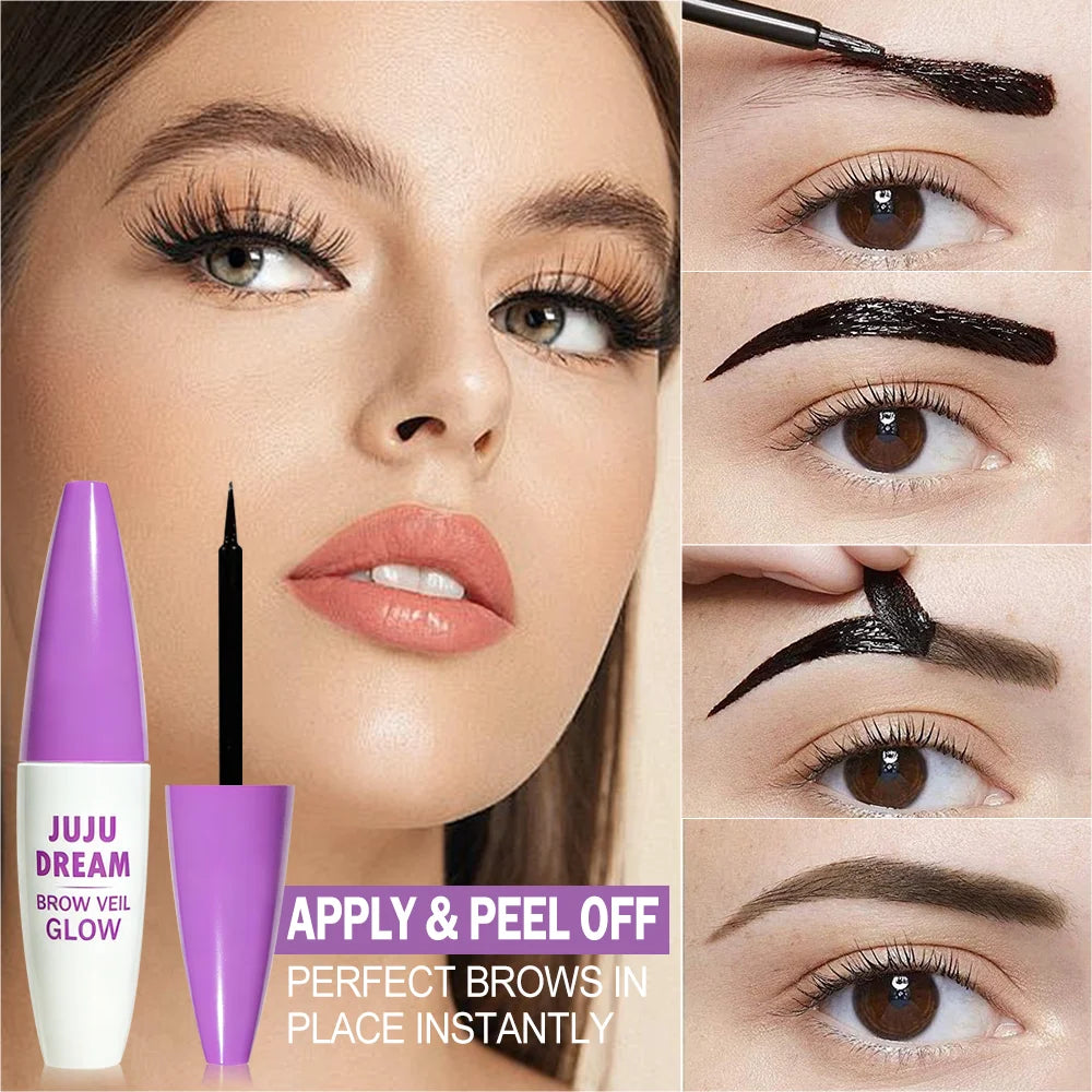 JUJU Dream Peel-Off Eyebrow Tint Gel | Waterproof Brow Color Eyebrow Tint Gel QXL