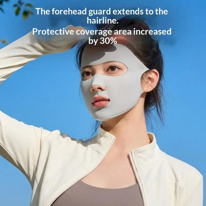 Ice Silk UV Face Mask – Breathable Summer Sun Scarf for Women UV Sun Face Mask QXL