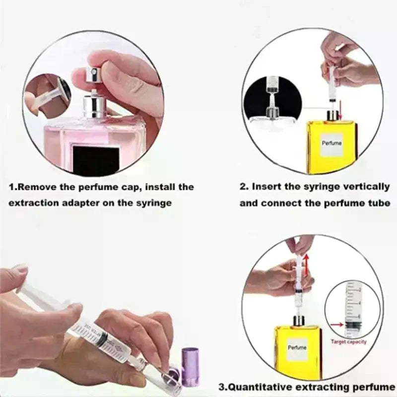 10ml Plastic Dispensing Syringe | Perfume & Cosmetic Refill Liquid Dispensing Syringe QXL