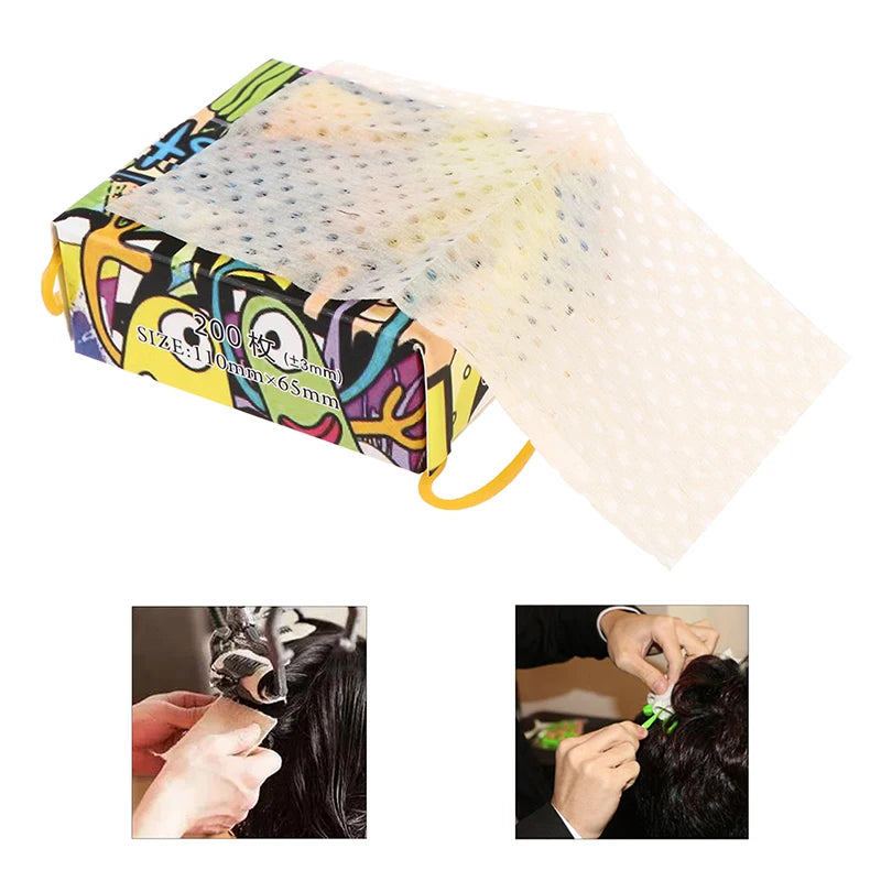200-Pack Heat-Resistant Salon Perm Papers | Hair Curler Sheets Hair Perm Papers QXL