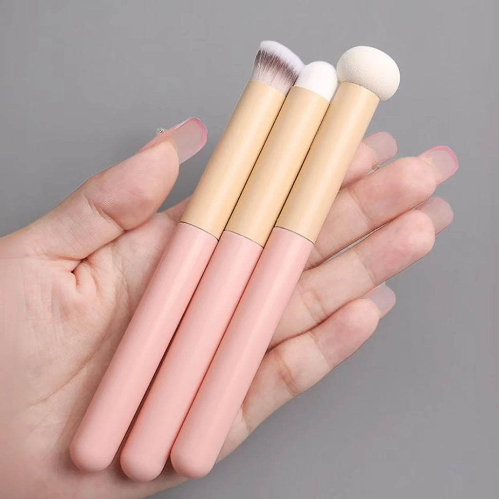 3-Piece Makeup Brush Set – Concealer, Foundation & Lip Brush Makeup Brush Set QXL
