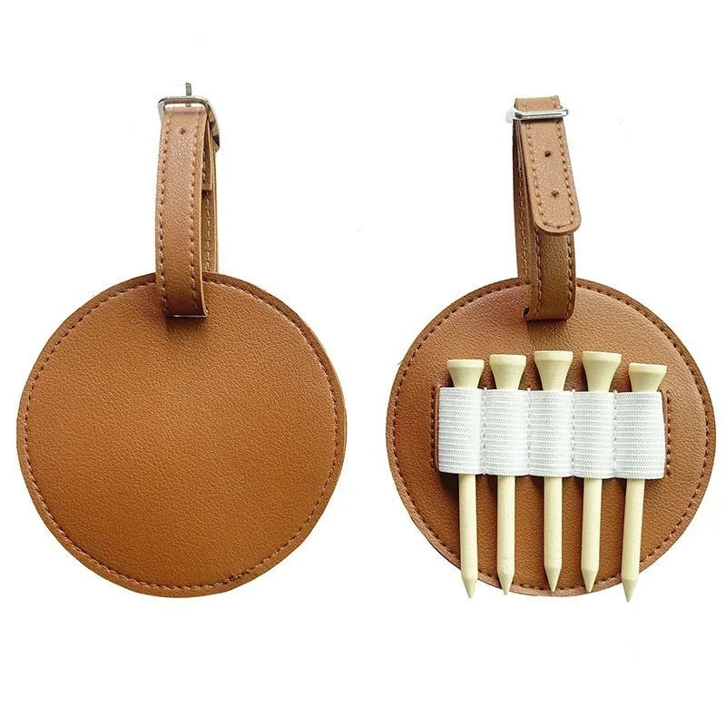 Leather Golf Tee Pouch | Double-Sided Bag with Belt Clip Golf Tee Pouch QXL