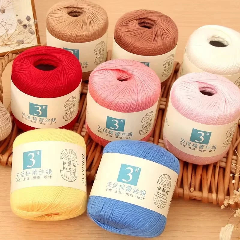 100% Cotton Tencel Lace Thread | Crochet, Knitting & Embroidery Crochet Knitting Yarn QXL