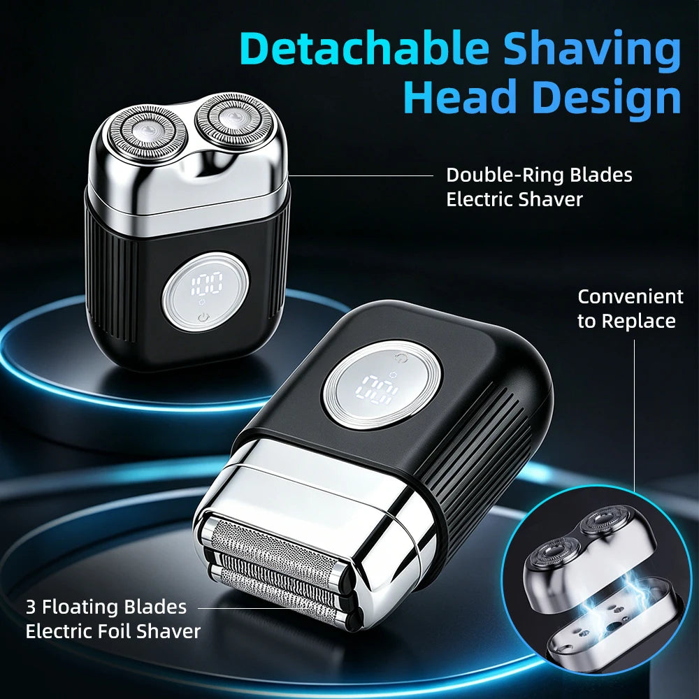 AFDEAL Mini Electric Foil Shaver for Men | Wet/Dry Razor Electric Foil Shaver QXL
