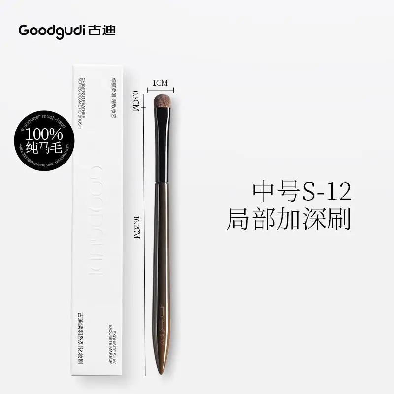 3-Piece Goat Hair Eyeshadow Brush Set | Natural Blending Eyeshadow Brush Set QXL s 12